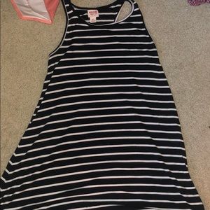Black and white stripe dress